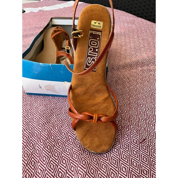 NOS ViNTaGe 70’s New In Box S.r.o. Leather Sandals 8 - Picture 13 of 14